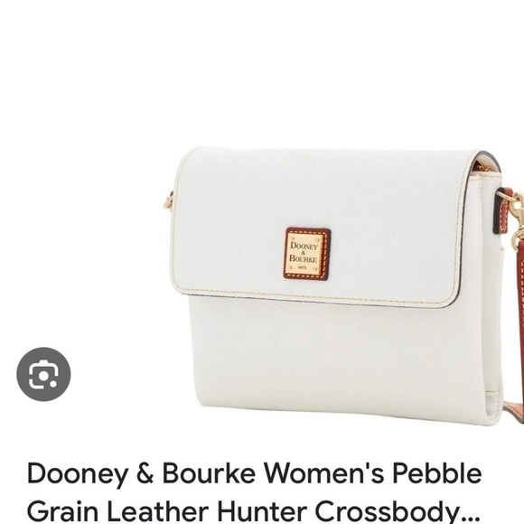 Dooney & Bourke Pebble Grain White Hunter Cross-Body Bag - Picture 2 of 11